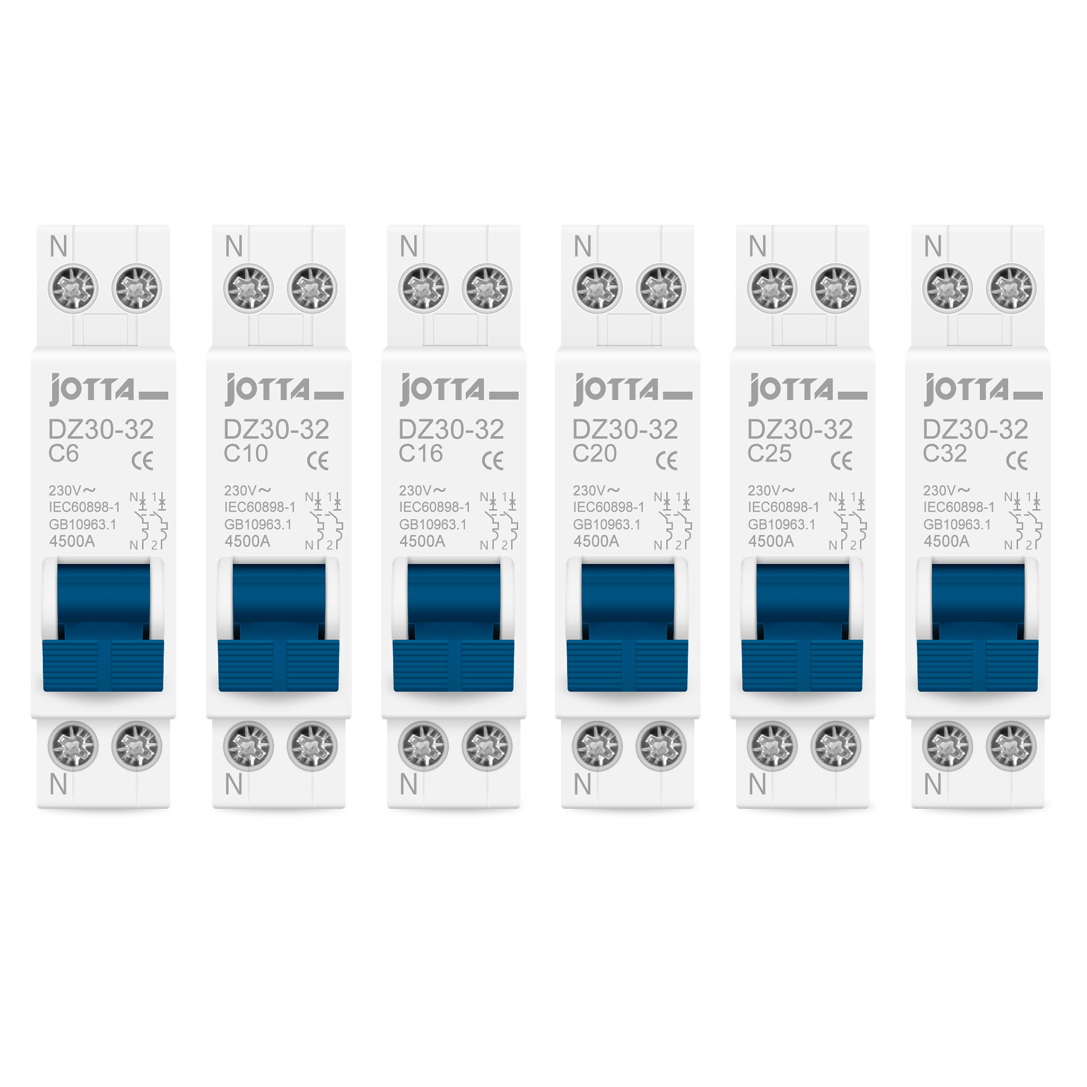Din Rail Circuit Breaker - JOTTA DPN 1P+N Mini Circuit Breaker