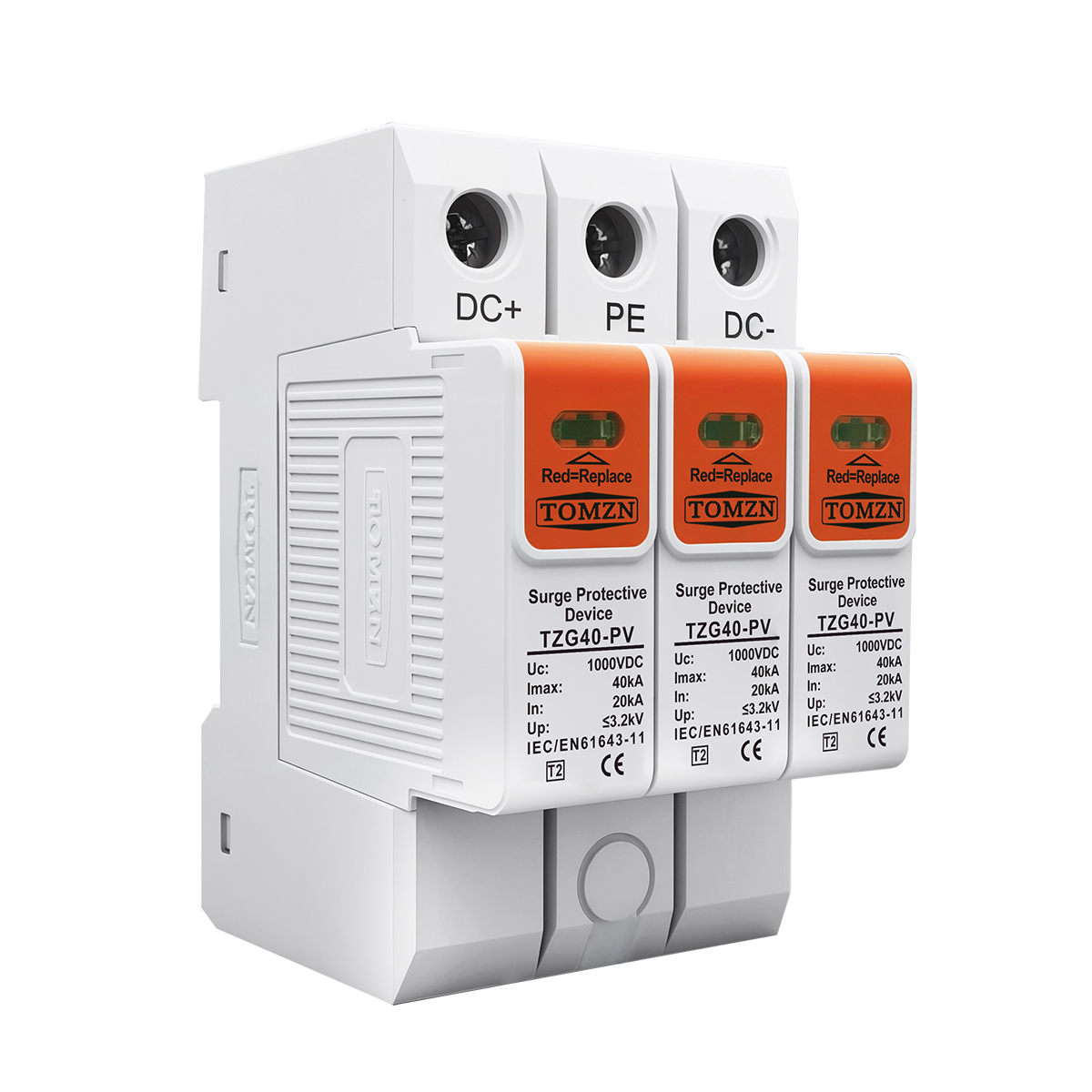 TZG40-PV 3P 1000V 1200V 1500V  - Din Rail Circuit Breaker avaliação e preço