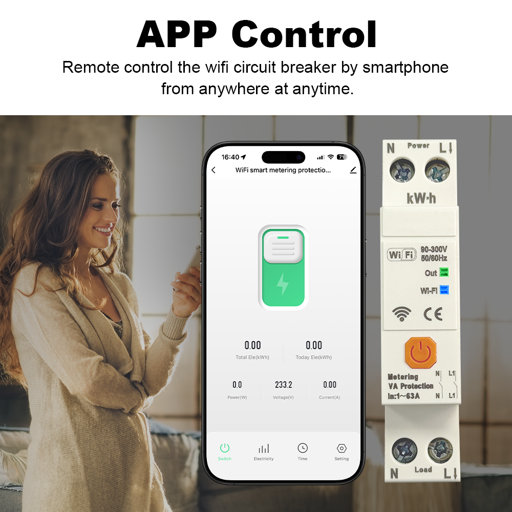 Tuya WIFI Smart Circuit Breake - Din Rail Circuit Breaker avaliação e preço