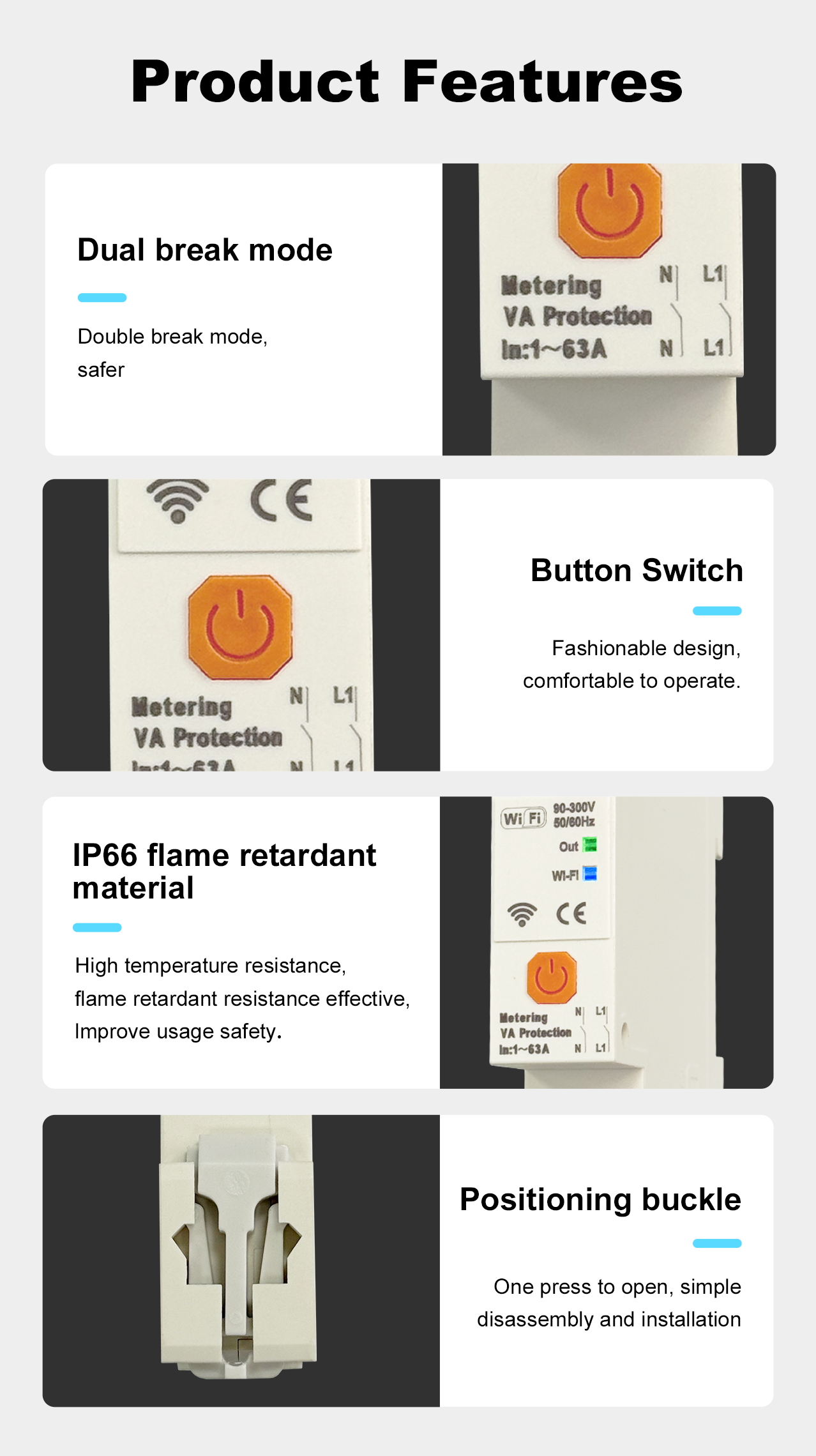 Tuya WIFI Smart Circuit Breake - Din Rail Circuit Breaker avaliação e preço