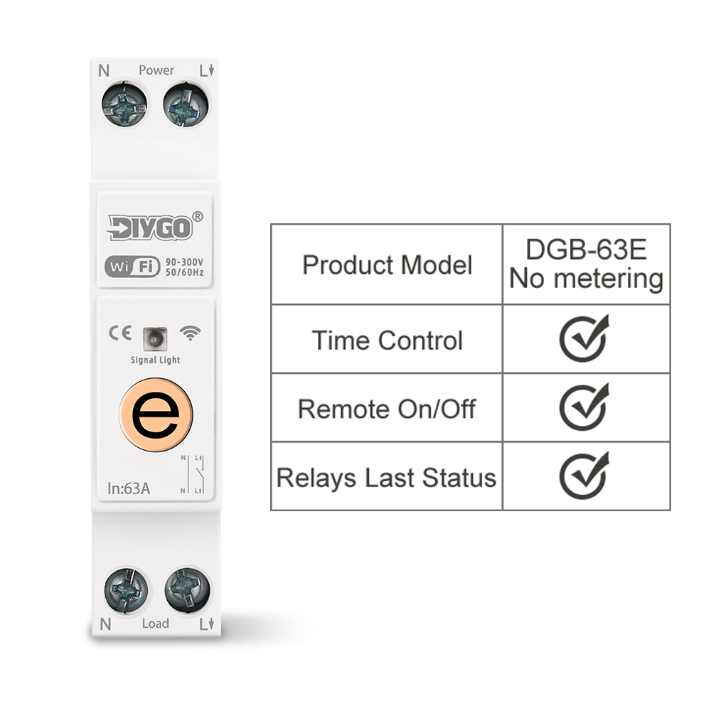 63A 1P+N Mini Din Rail WiFi Sm - Din Rail Circuit Breaker avaliação e preço
