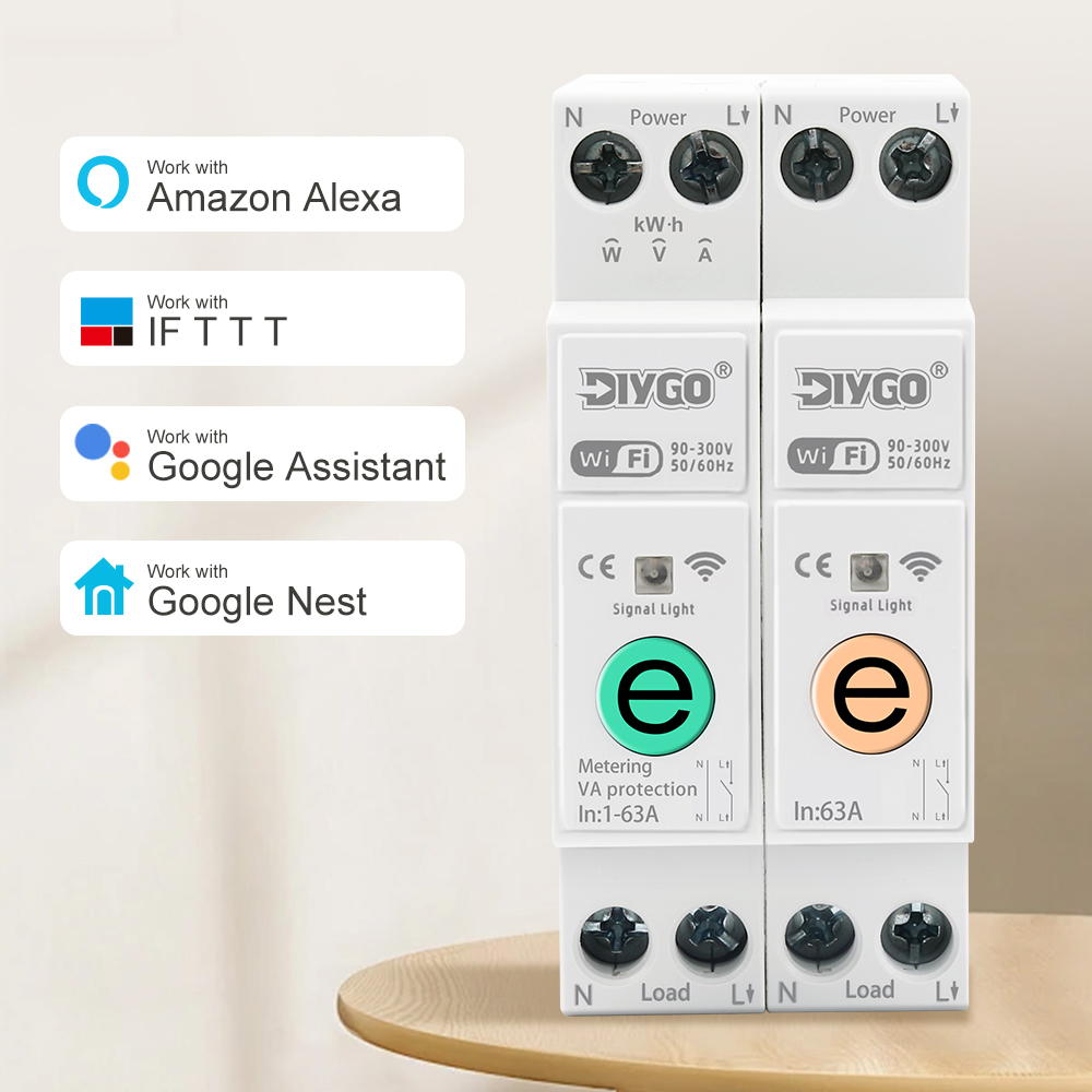63A 1P+N Mini Din Rail WiFi Sm - Din Rail Circuit Breaker avaliação e preço