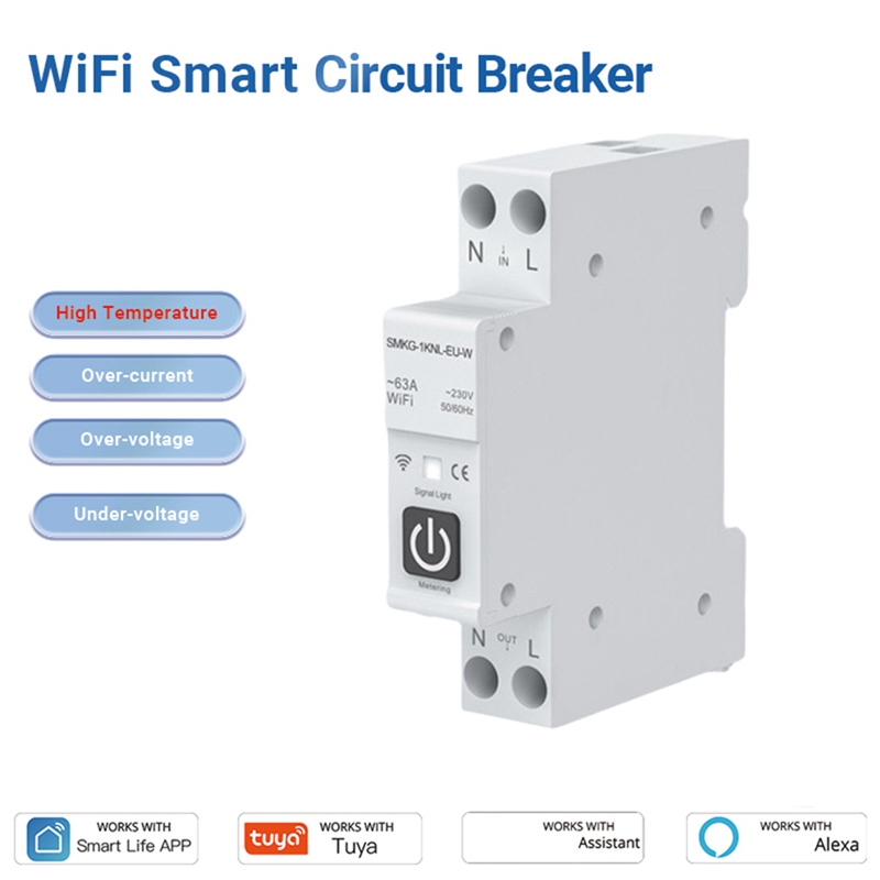 Tuya WIFI Smart Circuit Breake - Din Rail Circuit Breaker avaliação e preço