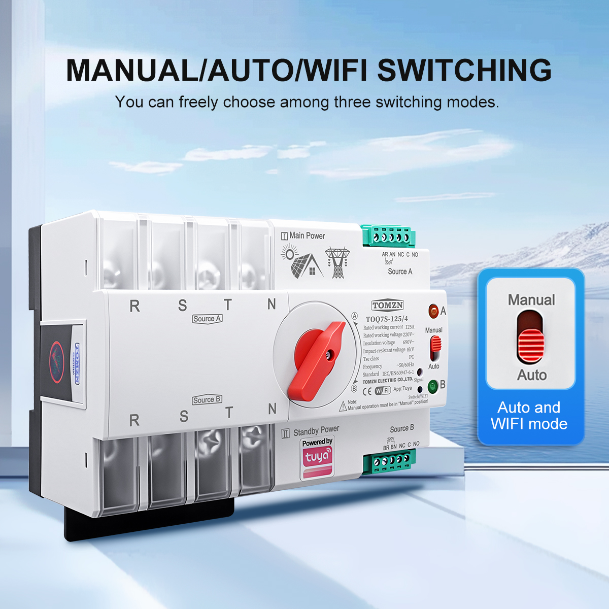 TOMZN TUYA SmartLife ATS 4P AC - Din Rail Circuit Breaker avaliação e preço