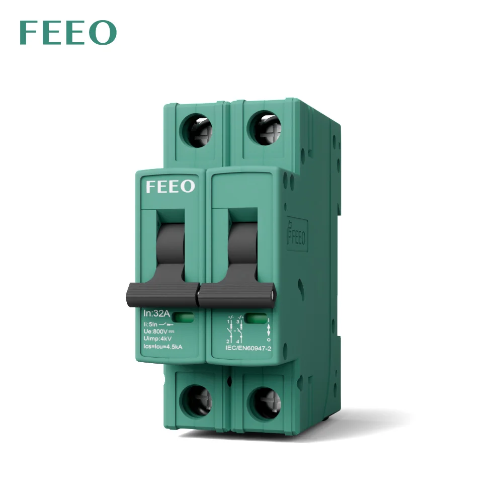FEEO New FPV-63 2P DC Breaker  - Din Rail Circuit Breaker avaliação e preço