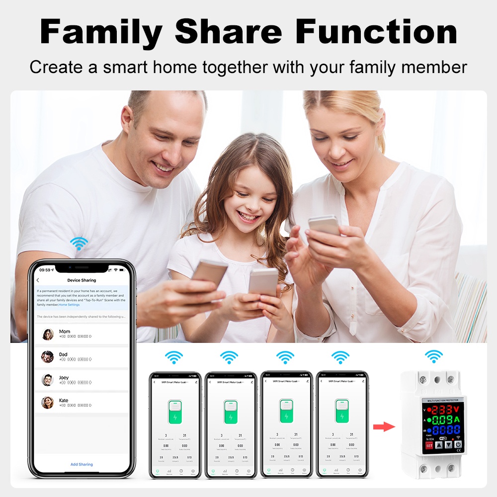 WIFI 3in1 Display Circuit Brea - Din Rail Circuit Breaker avaliação e preço