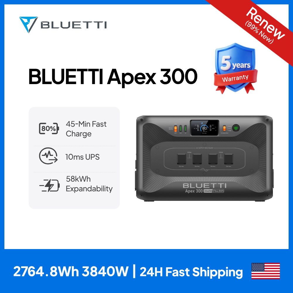 【RENEW 】BLUETTI Apex 300 2764W - Renewable Energy Yes Please avaliação e preço